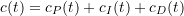\[c(t)=c_P(t)+c_I(t)+c_D(t)\]